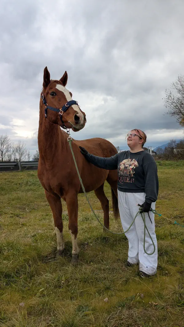 Célia et son cheval Bonito en équipe